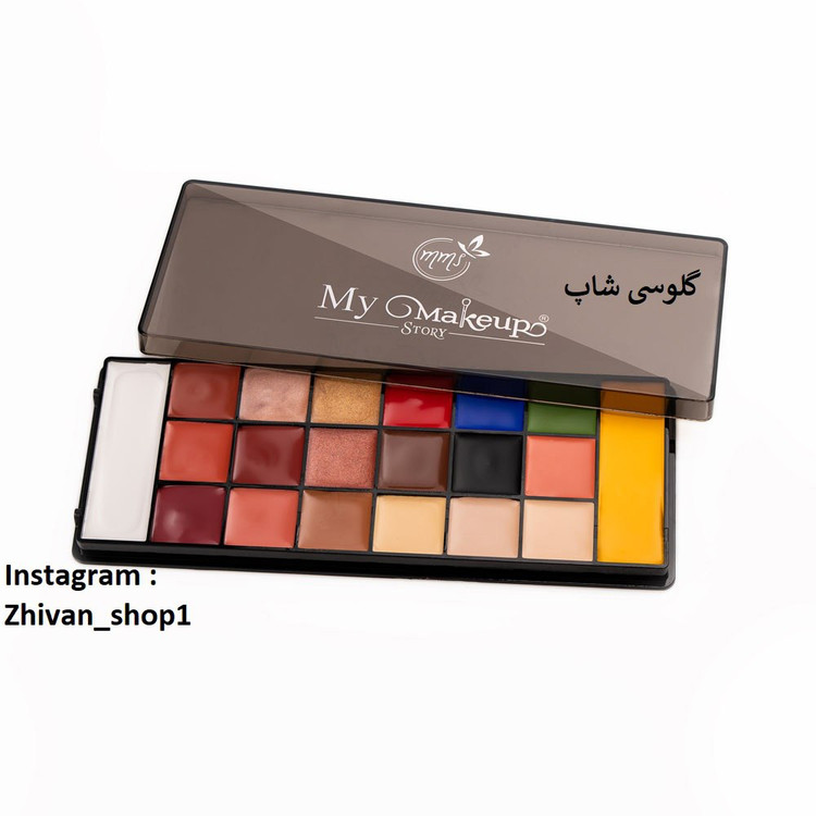 پالت رنگدانه مای میکاپ دارای 20 رنگ کاربردی قابل ترکیب