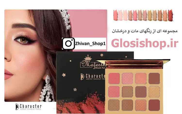 پالت رژگونه کارکتر مدل MBP001 جذاب 12رنگ